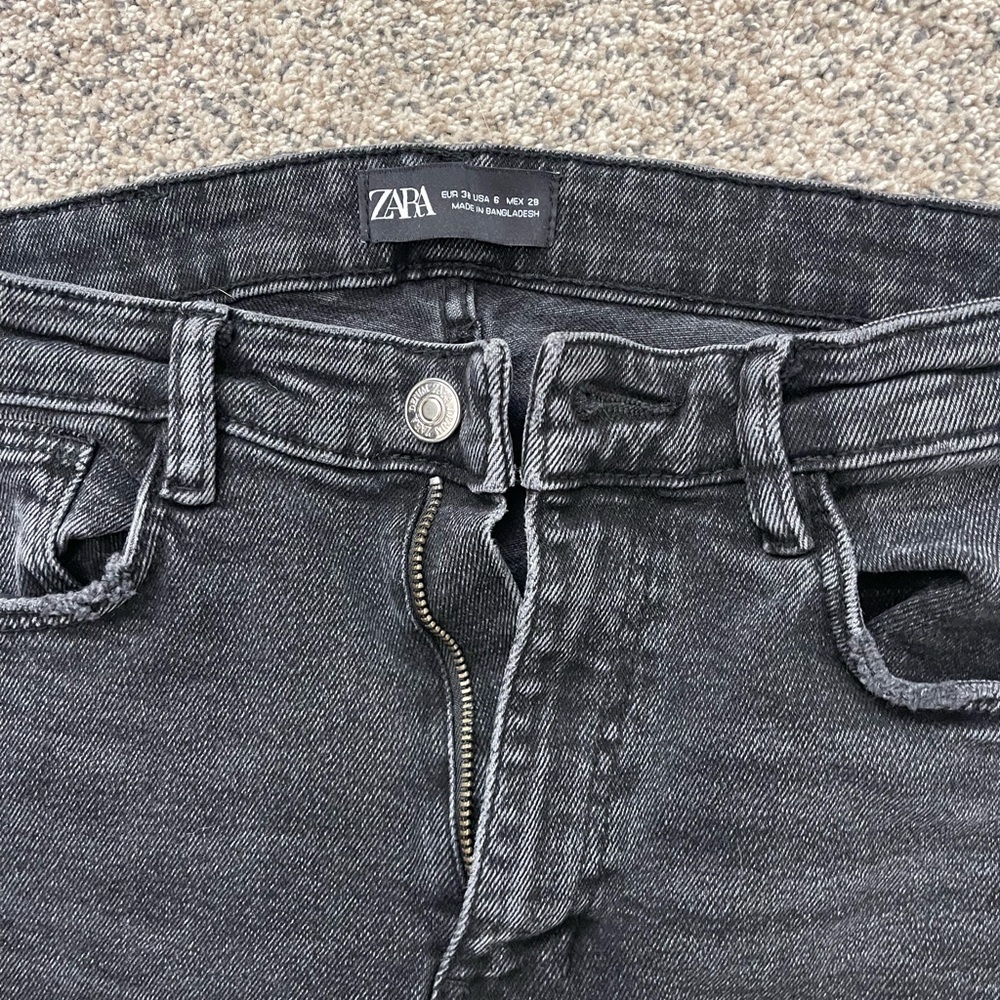 Zara Charcoal Denim Pants